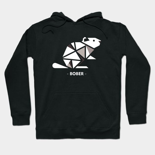 Funny Polish Internet Meme Bobr Bober Kurwa Geometric Beaver Art Hoodie by TenchiMasaki